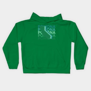 Pomona California Green Repeat Kids Hoodie